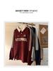 Men's American Retro College Style Polo Sweatshirt - Loose Fit, Long-Sleeved, Spring/Autumn 2025, Hong Kong Trend