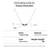 Sweet Flower Purple Butterfly Necklace Design Sense Niche Women's 925 Sterling Silver Pendant Versatile Clavicle Chain