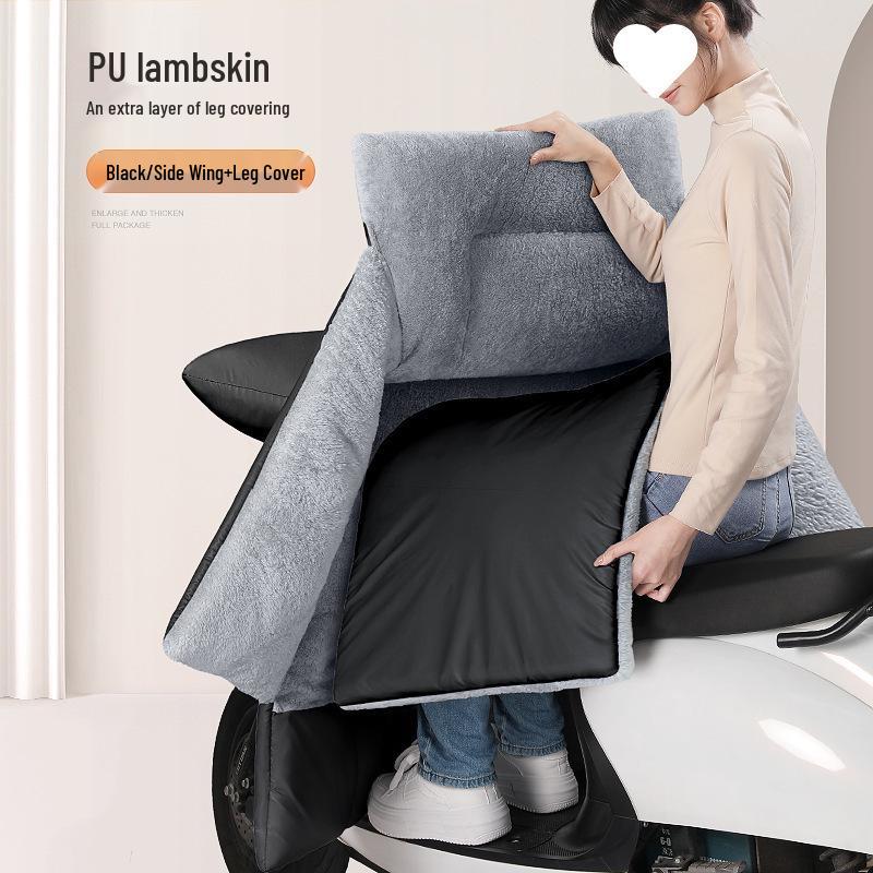 Winter Windproof Rainproof Electric Vehicle Blanket: Thick Fleece, Waterproof Motorcycle Cover