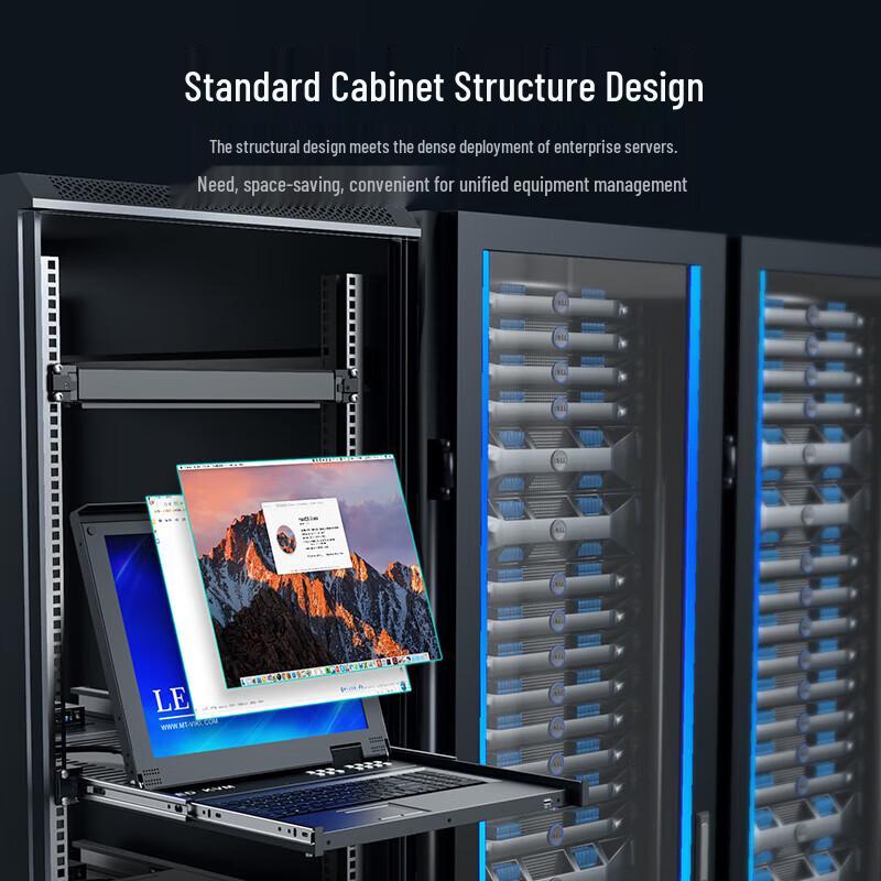 MT-viki Rackmount KVM Console with Integrated Monitor