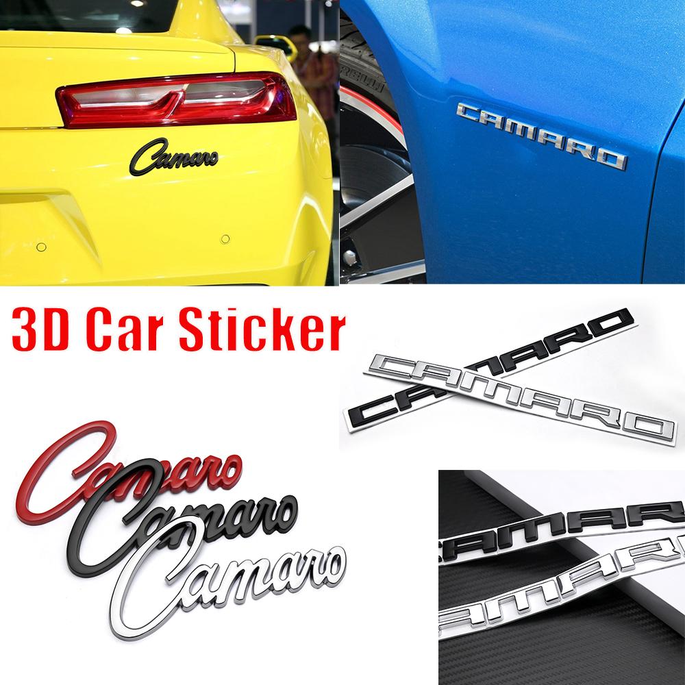 Black/Silver/Red 3D Metal Sticker/letter Car Styling Car Body Logo Emblem Decal Sticker For Chevrolet CAMARO Auto Accessories