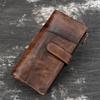 Retro Men's Cowhide Wallet Genuine Leather Men RIFD Long Wallet Large Capacity Multiple Card Slots Casual Portable Coins Purse Durable Card Holder