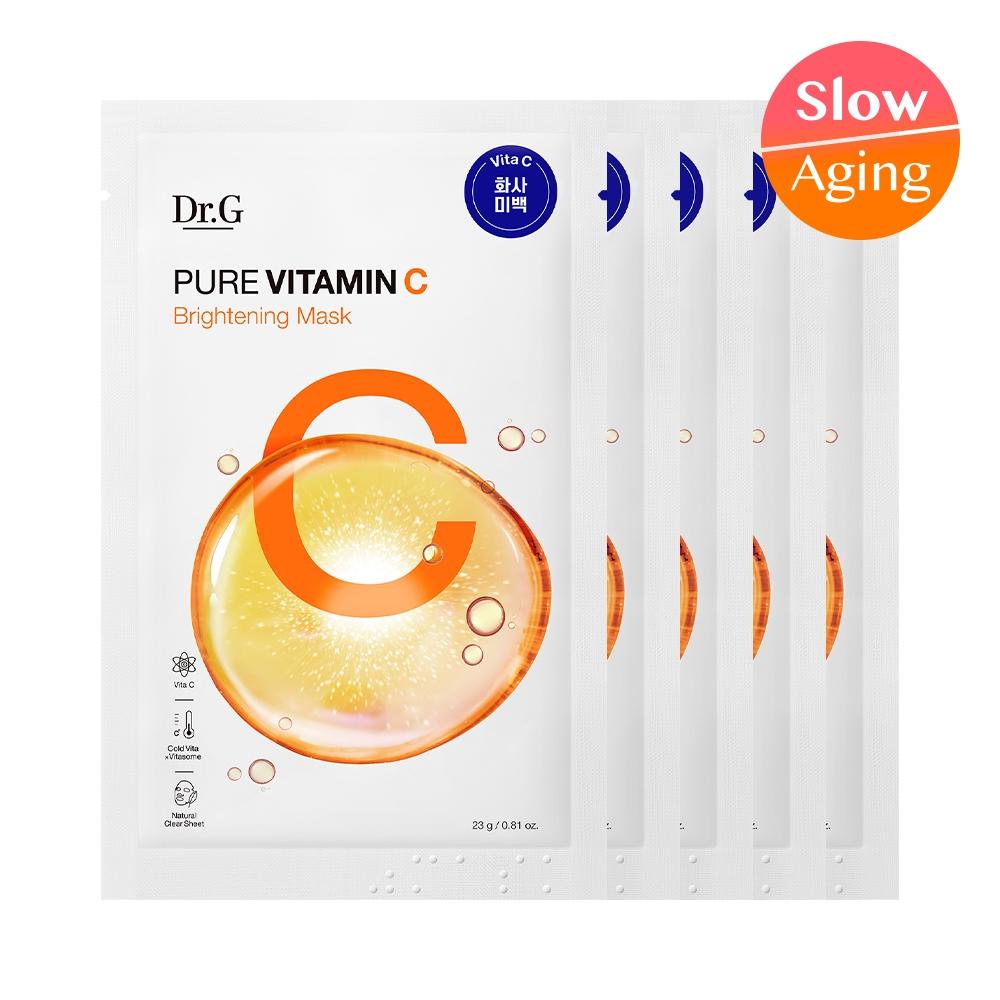 Dr.g [new  Whitening] Dr.g Pure Vitamin C Brightening Mask 5 Sheets