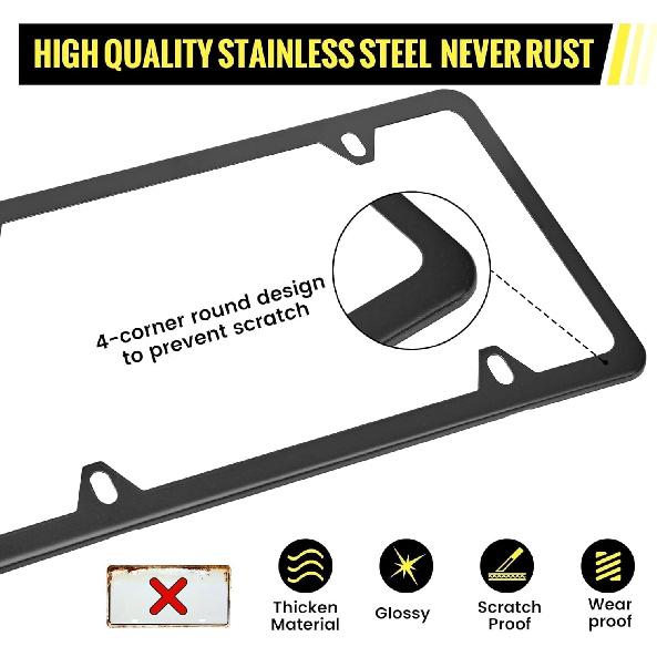 Trailer License Plate Bracket Holder Frame Kit for Boat ATV UTV RVs Trucks Utili