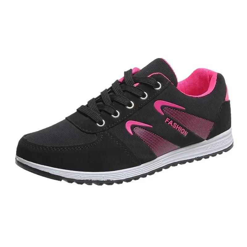 2024 Spring New Women's Breathable Mesh Platform Shoes Fashion Lace Up Women's Casual Sneakers Outdoor Running Shoes Women Tenis