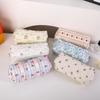 Cute Floral Cotton Makeup Brush Bag With Portable Design For Travel And School