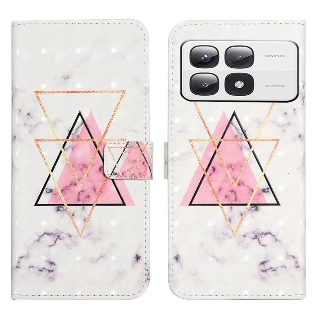 For Xiaomi 14T Pro Case 3D Creative Pattern PU Leather Stand Phone Cover
