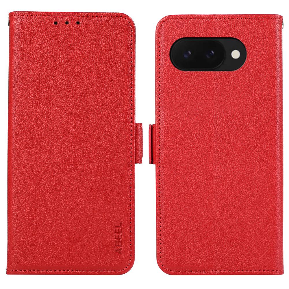 

ABEEL для Google Pixel 9a Чохол Litchi Texture Leather RFID Blocking Phone Cover D