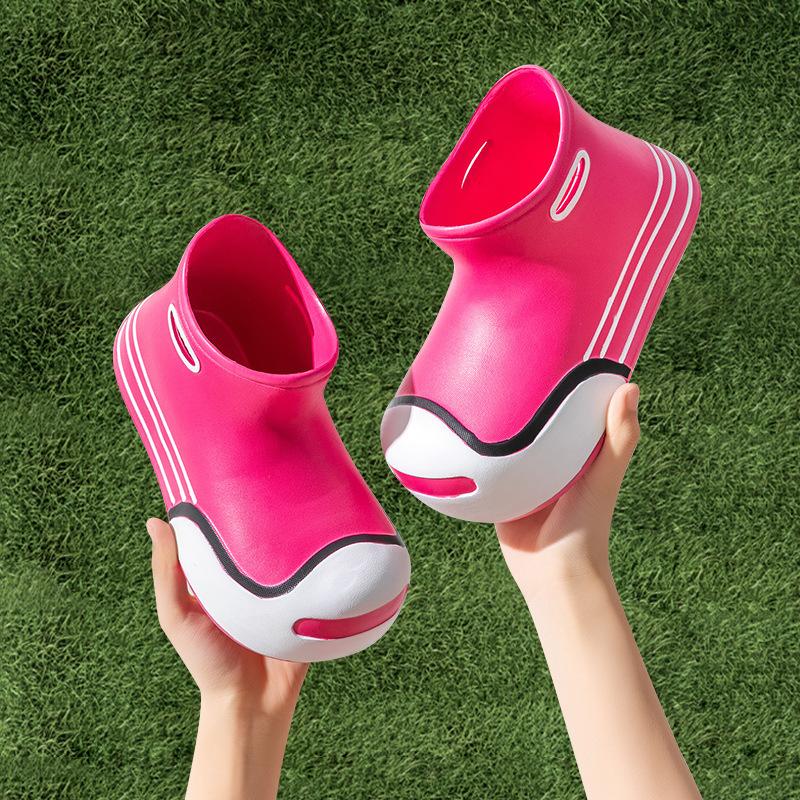 

Pig Daddy Children s Rain Boots Parent-Child Non-Slip Big Kids Water Shoes Boys Girls Cute Color Waterproof Rain Boots 34-35