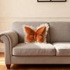 Butterfly Shape Throw Pillow Velvet Butterfly Pillow with Lace Trim Decorative Pillow for Sofa Couch Bedroom Office Decor