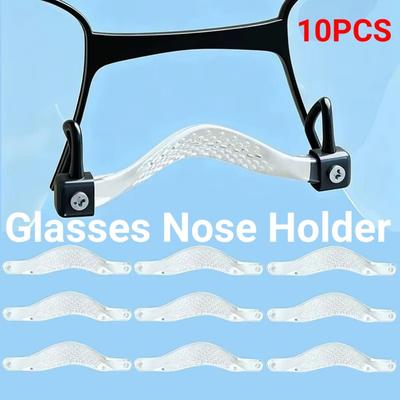 10Pcs/Set Transparent Eyeglasses Silicone Nose Pad Anti-Slip Eyeglasses Nose Holder  Daily Use