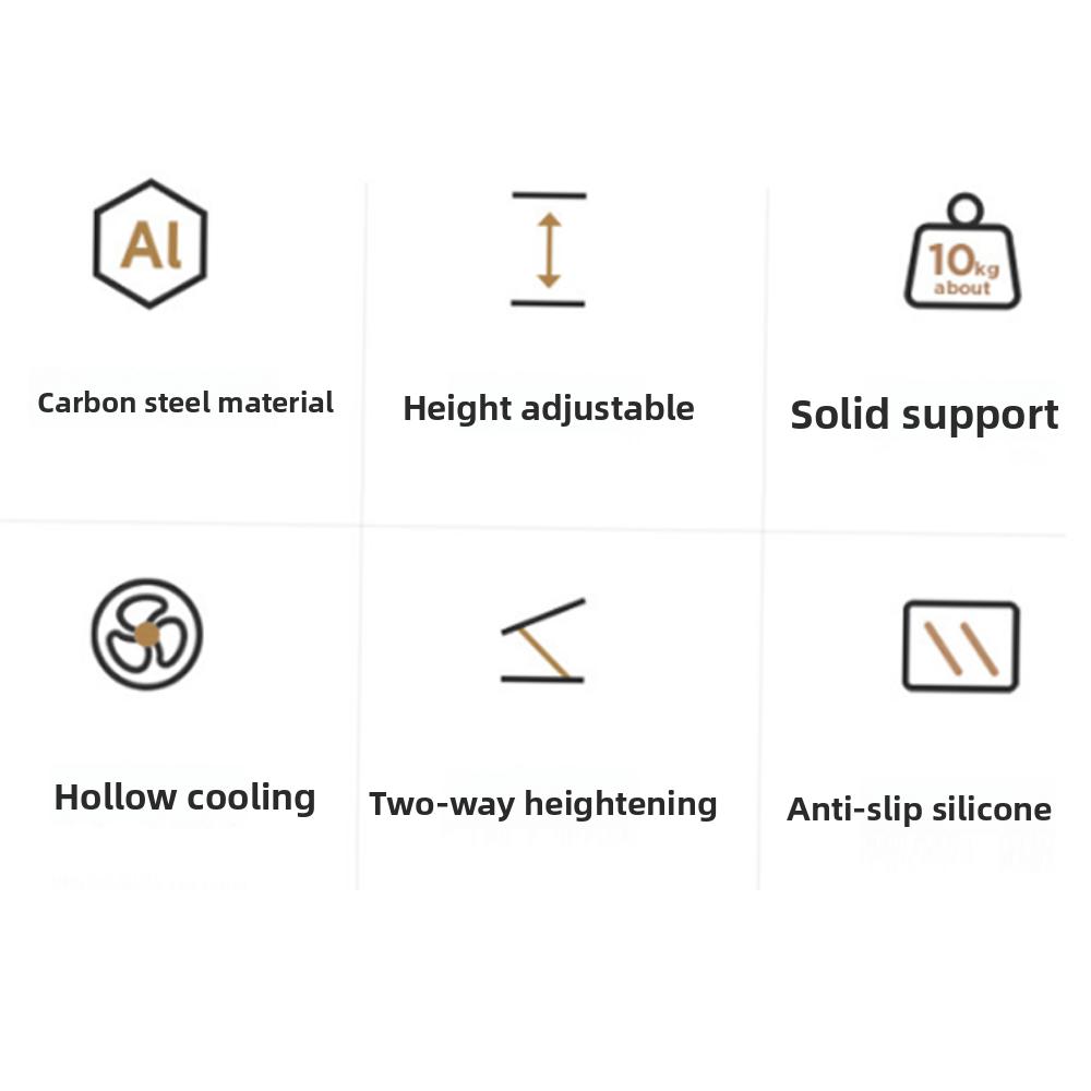 Portable Adjustable Laptop Stand Heat Dissipation Multi Angle Laptop Holder Anti Slip Foldable Laptop Metal Bracket Universal