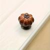4 Stück Vintage-Kürbis-Schrankknöpfe aus Keramik für Küche, Schrank, Badezimmer, Kommode, Kleiderschrank, Leopardenorange