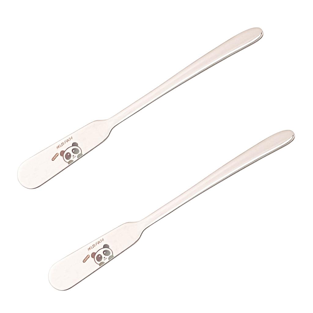 2/4pcs Cute 304 Stainless Steel Butter Knife Bread Toast Jam Spatula Spreader Long Handle Cheese Cutter Kitchen Tools