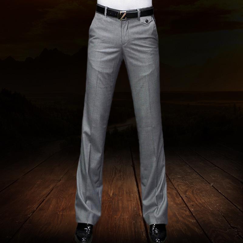 Original Design Korean Casual Flare Pants, Wrinkle-Free, Wide-Leg Suit Style for Young Men