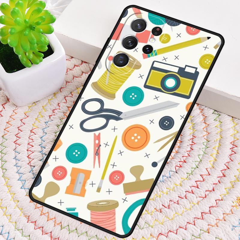 

Sewing Machine soft TPU Phone Case For Samsung Galaxy note 10 pro S26 S25 S24 S23 S22 Ultra Plus S21 FE S20 Shockproof Cover Galaxy S26 Ultra