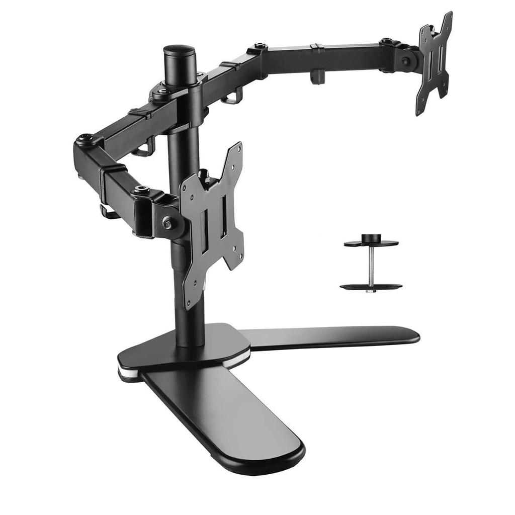 Suptek Dual Monitor Dual Display LCD Compatible with Inch 10kg Weight Capacity VESA ML6442 Arm, Stand, Multi-Axis Arm, 13-27 Monitors, Freestanding,