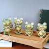 Frog Ornament Solar Light Home Decor Accessories Kawaii Resin Craft Desktop Figurines Living Room Decoration Kids Room Ornaments