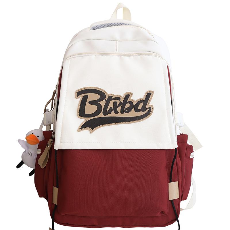 Children Elementary School Students Girls Junior High School Boys Burgundy Backpack High School Students Backpack