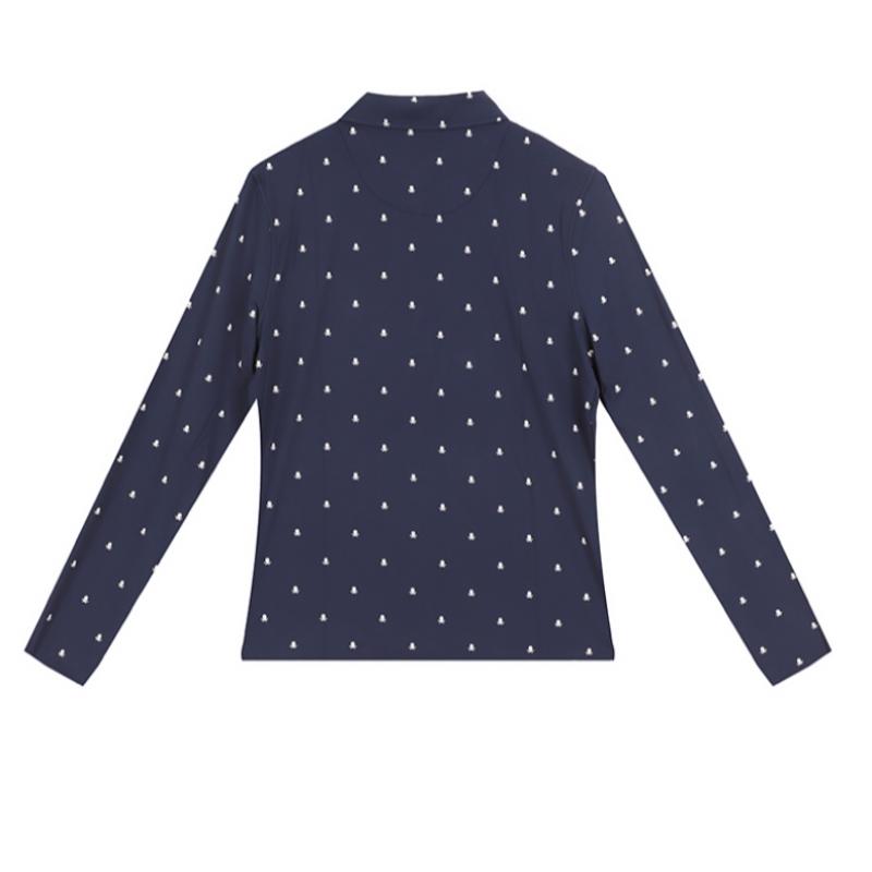 Genuine Zippor Women S Skull T S Silky Tech Nylon Long Sleeve Polo