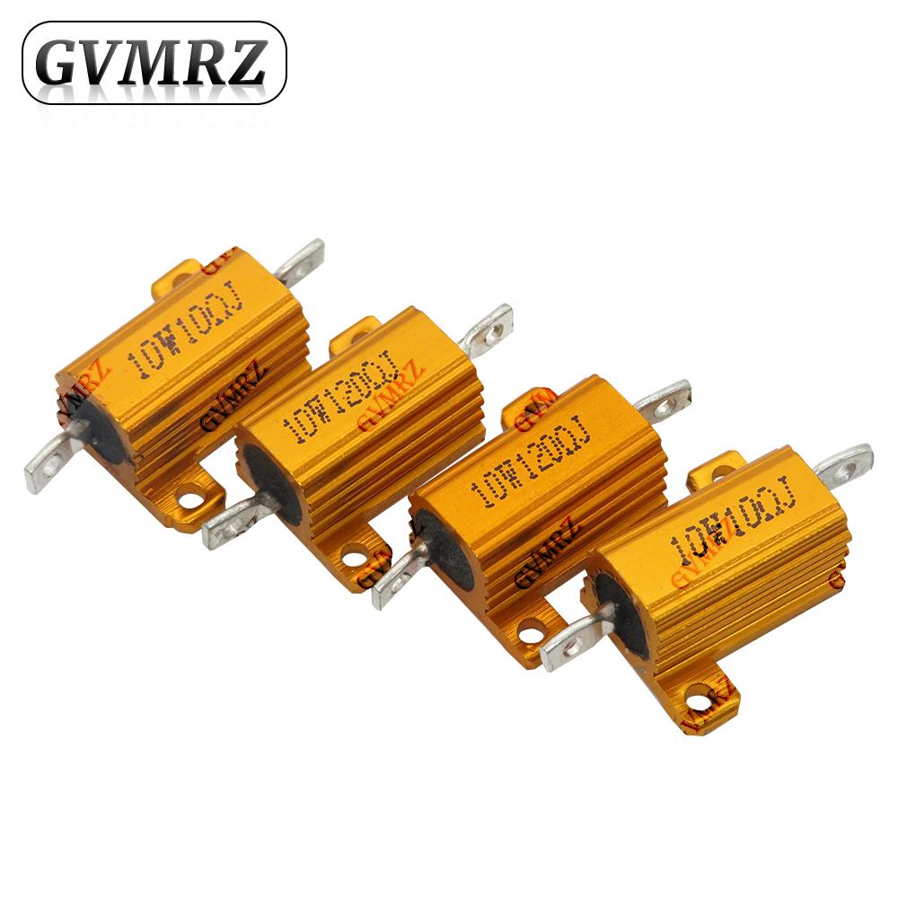 10W Aluminum Housing Wirewound Power Resistor Assorted Resistance Values Electronic Component