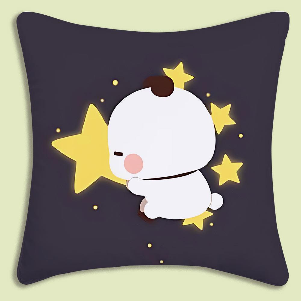 Cartoon Bubu Dudu Pillow Covers Cartoon Sofa Decorative Home Double-sided Printing Short Plush Cute Cushion Cover