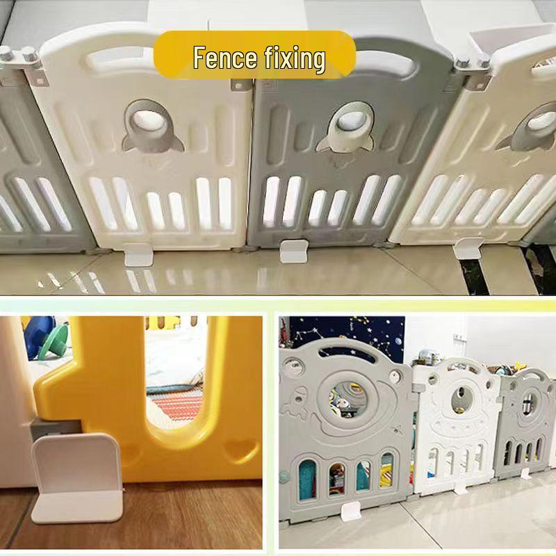 Baby-Laufstall Faltbarer Zaun mit rutschfester Saugnapfbasis und Schnallenverstärkung.