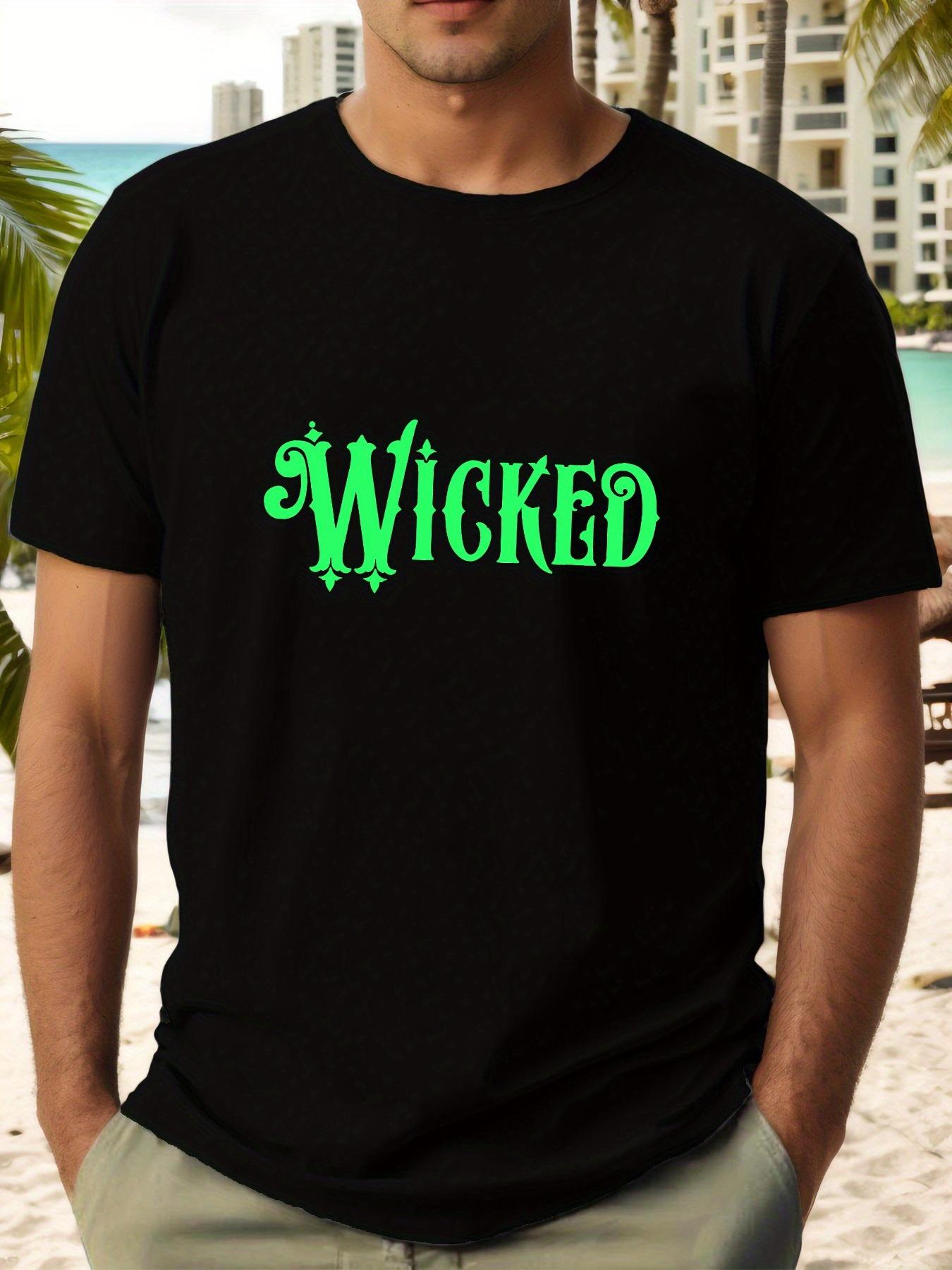 WICKED  Graphic Tee - Casual Summer Short Sleeve Crewneck T-shirt XXXL