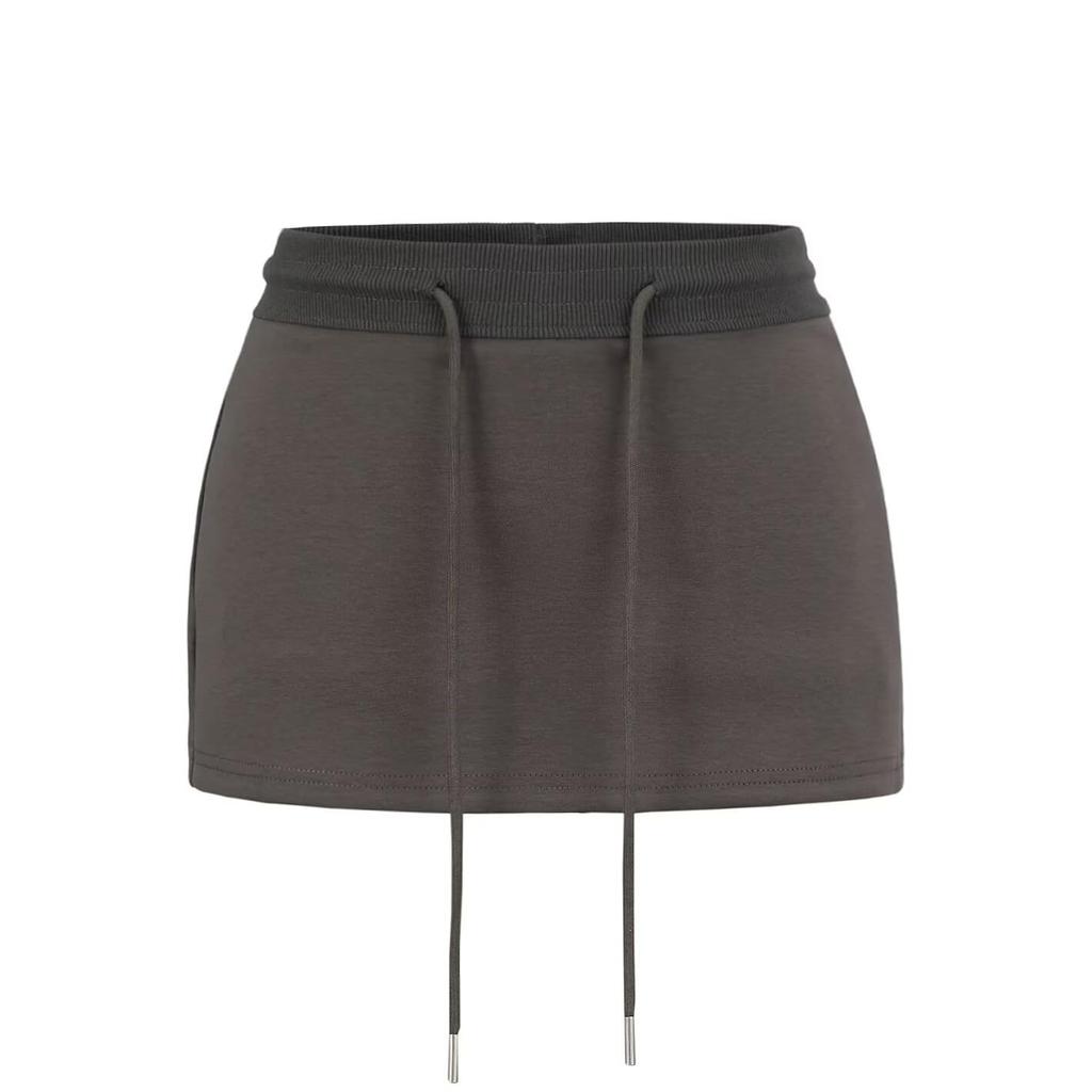 Syvent Sweatshirt Mini Short Skirt with High Waist and Stylish and and Solid Colors Women's Skirt, A-Line A-Line Straps, Cute, Simple, Casual,