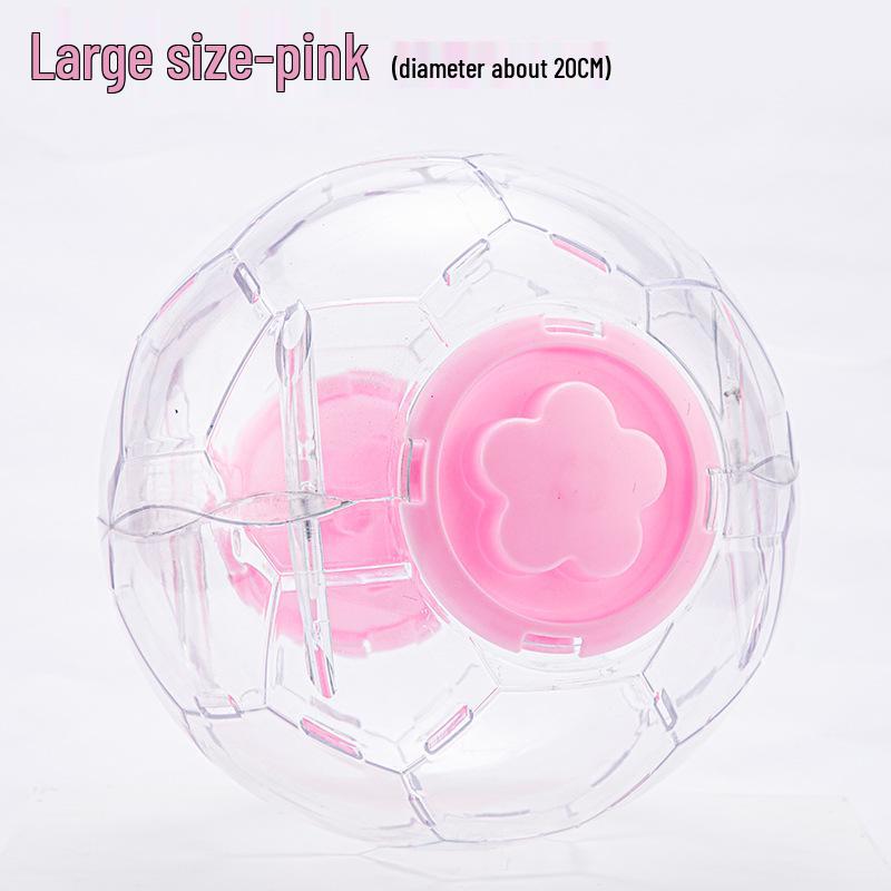Transparent Hamster Running Ball - Golden Bear Crystal Wheel for Small Pets