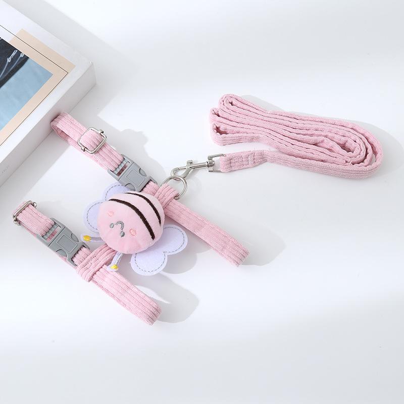 Cat Harness Cute Bee Style Pet Harnesses And Leashes Set Adjustable Harness for Cats Small Dogs Pug Chihuahua Cat Accessories