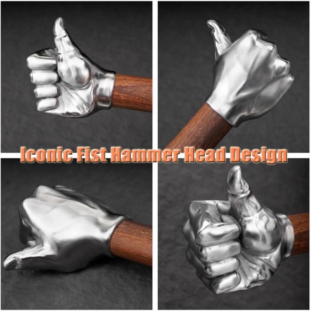 Stainless Steel Thumb Hammer, Multi-functional Hammer, Can Be Used To Crack , Hammer Nails, Fun And Creative Design.