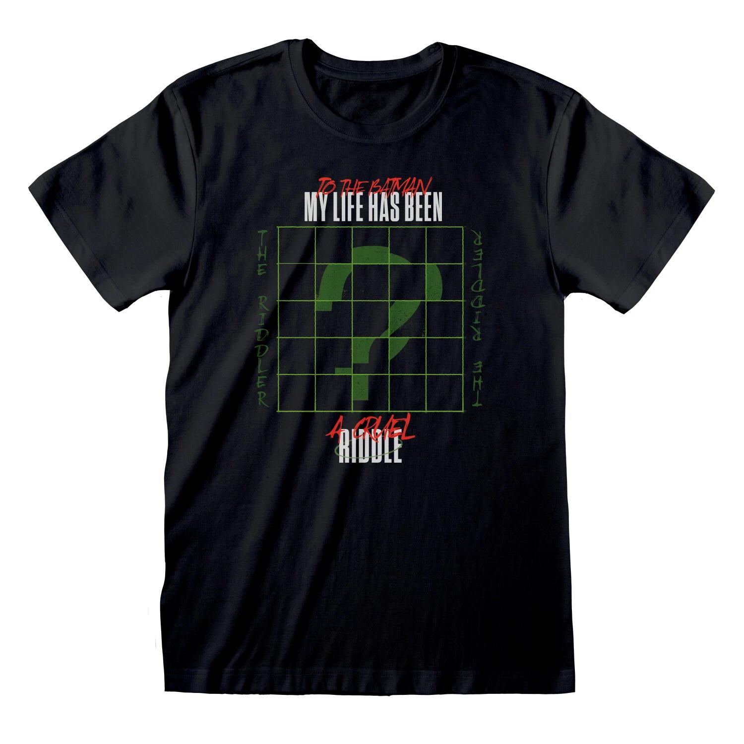 Official Batman Riddler T Shirt Black My Life s Been A Cruel Riddle New Small S