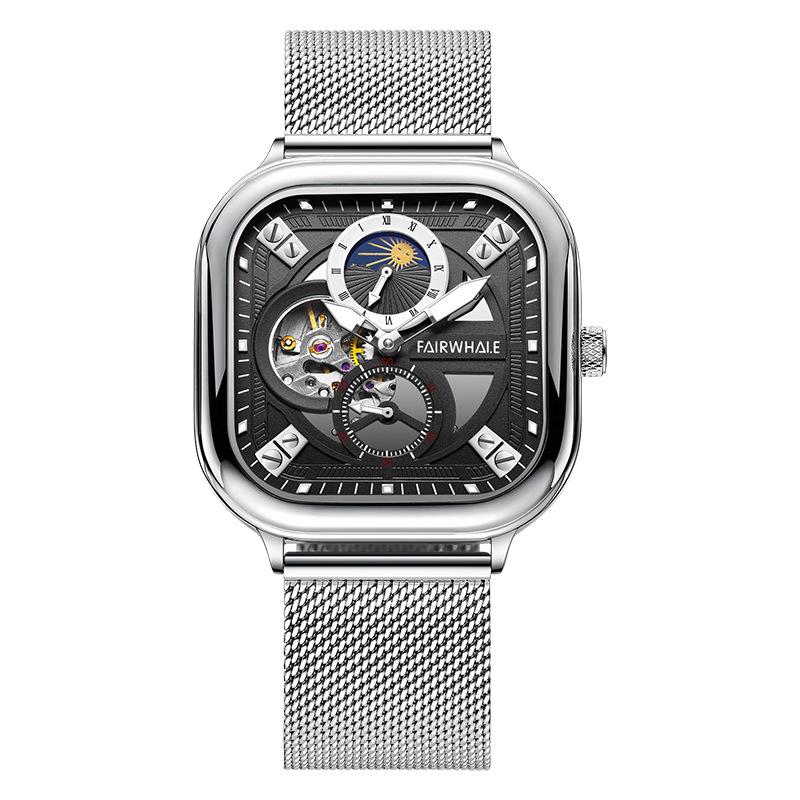 Uhr Trend Mode Sport Wasserdicht Leuchtend Hohl Mechanische Uhr