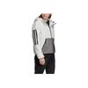 Adidas Patchwork Design Brand Logo Printed Hooded Jacket Women Jacket White DZ1521