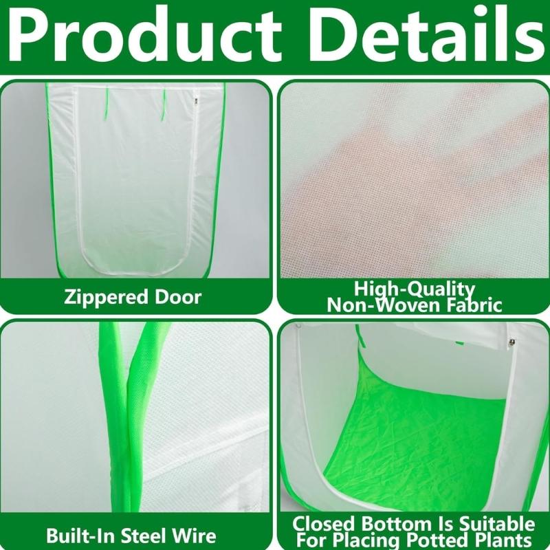 Durable Mesh Plant Tent Providing Effective Insect Barrier for Garden and Balcony Plant Featuring Ventilation Design