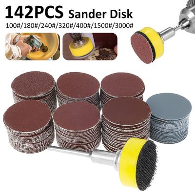 142-teiliges 25-mm-Schleifpapier-Sortiment, Schleifscheiben-Set, Polierwerkzeuge, Schleifpad mit 1/8-Zoll-Schaft zum Polieren, Reinigungswerkzeug