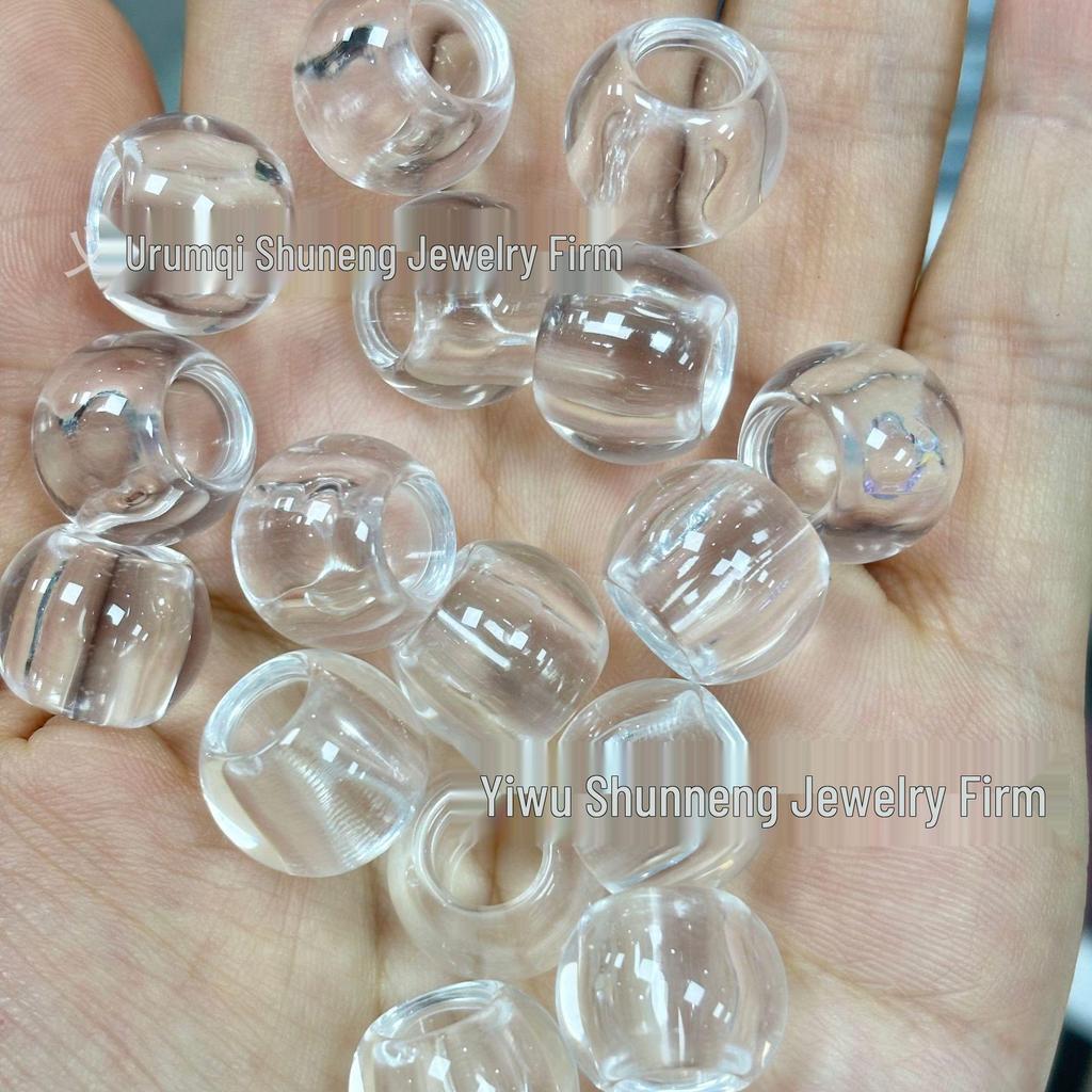 Acrylic Macaron Large Hole Round Beads for DIY Children's Bracelets and Jewelry Making