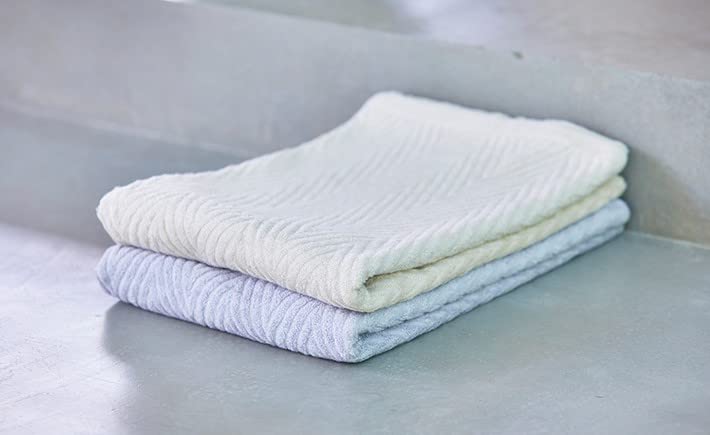 

IKEUCHI ORGANIC Бамбук 120% Органический хлопок, Сделано в Японии, Полотенце Имабари, Большое банное полотенце (синий)