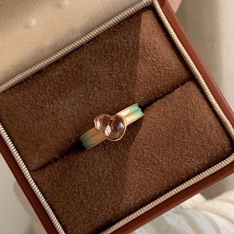 Xiaohongshu New Chinese Style Gourd Ring: Women's 2026 Light Luxury Index Finger Jewelry