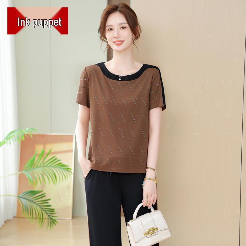 Women s Casual Short Sleeve Sportswear Set 2XL