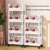 Multi-Tier Spa Storage Cart Organizer, Plastic Rolling Utility Rack with Wheels for Living Room, Bedroom, Dorm