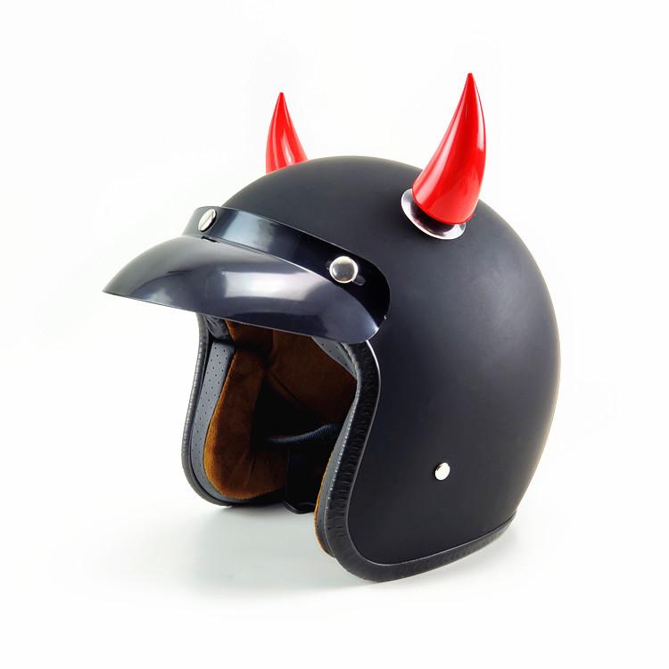 Motorhelm Duivelshoorn Siliconen Zuignap Helm Decoratie Accessoires(groot)
