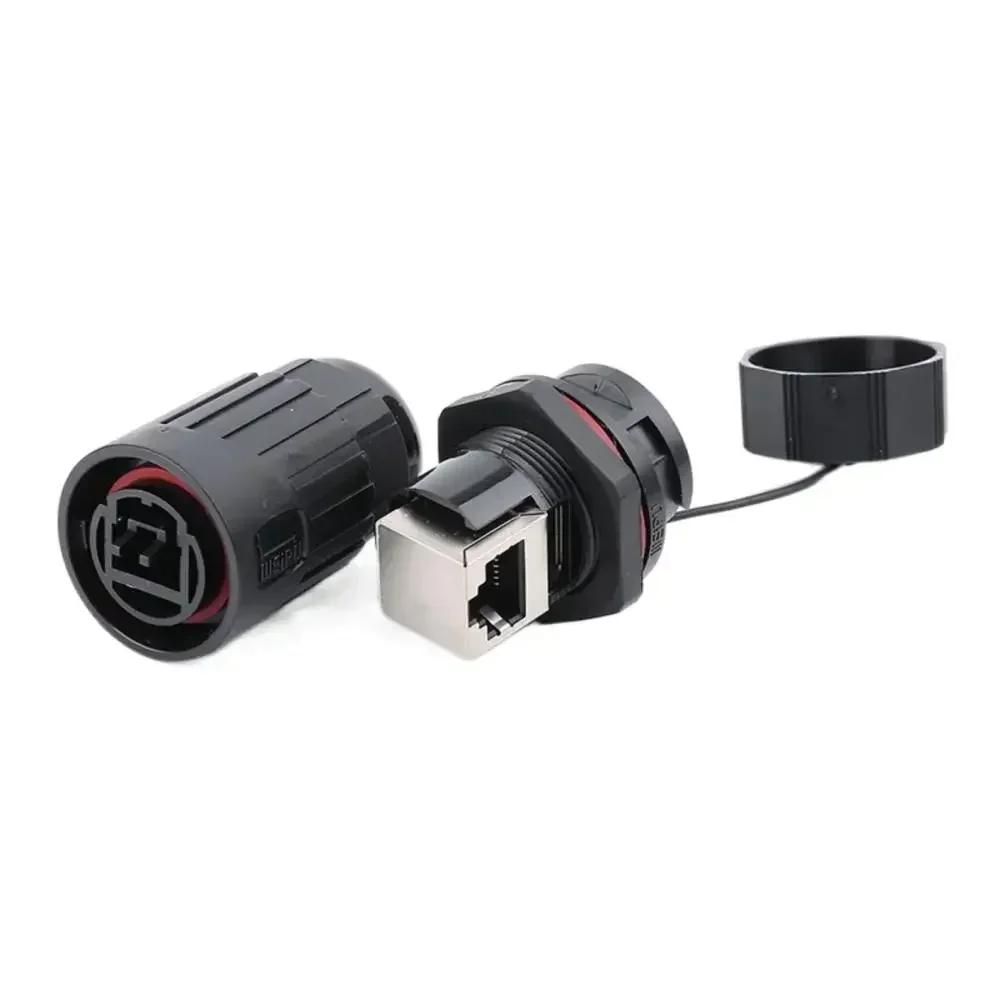 WEIPU RJ45F6 RJ45F71 RJ45F71RA Industrial Waterproof RJ45 Connector CAT6 Data Transfer Plug Socket Panel Mount Signal Adapter