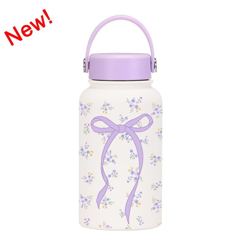 650Ml Thermos Cup Wide Mouth Portable Vacuum Children'S Student Sports Kettle Outdoor Printing Water Cup