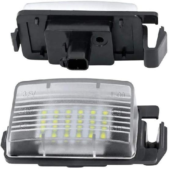 Gempro 2Pcs LED License Plate Light Lamp Assembly Replacement For Nissan 350z 370z GT-R Cube Leaf Sentra Versa 5D/4D Infiniti Q60 G35 G37 G25,