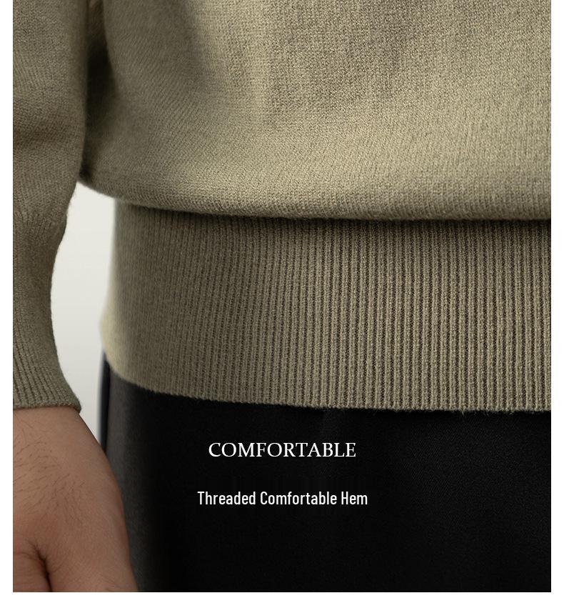 Men's Far-Infrared Self-Heating Sheep Modal Knitwear: Skin-Friendly, Anti-Pilling, Long-Sleeved Sweater for Autumn and Winter