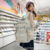 Schoolbag new Japanese plaid backpack female student schoolbag cute star printing light large capacity backpack girl style