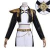 Kpop Demon Hunters Anime Character Black Gold Halloween Role Playing Costume With Pu Leather