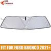 Front Window Windshield Sun Shade Visor Uv Block For Ford Bronco 21+ Accessories